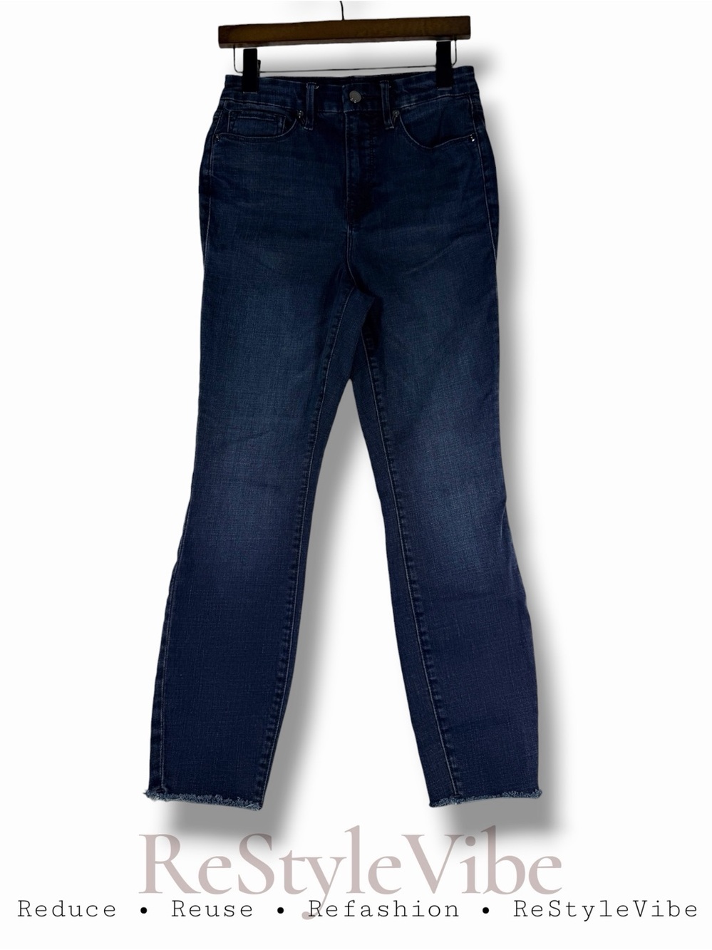 GOOD AMERICAN Women’s Size 6/28 Denim Jeans Good Legs High Rise Fit Skinny Style